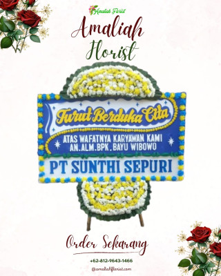 Papan Bunga Duka di Persiakan